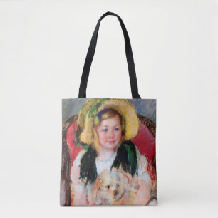 Sara with Her Dog, Cassatt Tote Bag
