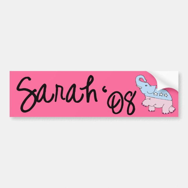 Sarah 08 Pink Bumper Sticker (Front)