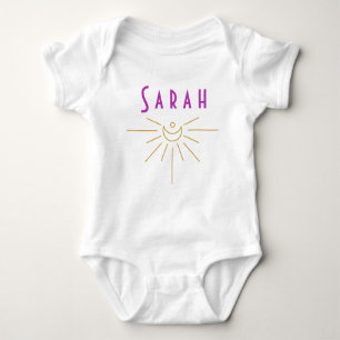 Sarah Baby Name Romper Sunshine Boho Hippie Gift Baby Bodysuit