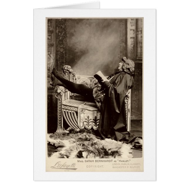 Sarah Bernhardt (1844-1923) as Hamlet in the 1899 (Front)