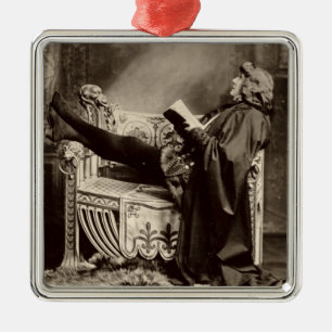 Sarah Bernhardt (1844-1923) as Hamlet in the 1899 Metal Tree Decoration