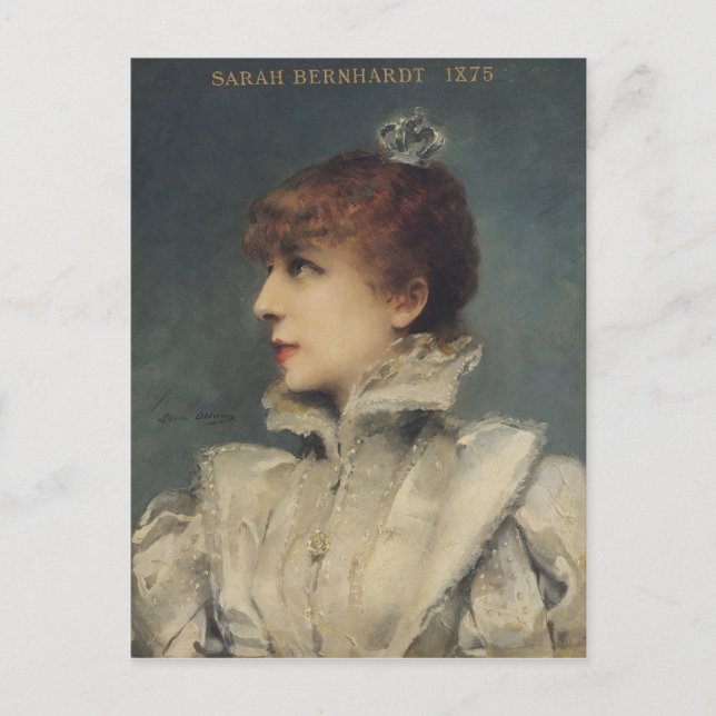 Sarah Bernhardt  1875 Postcard (Front)