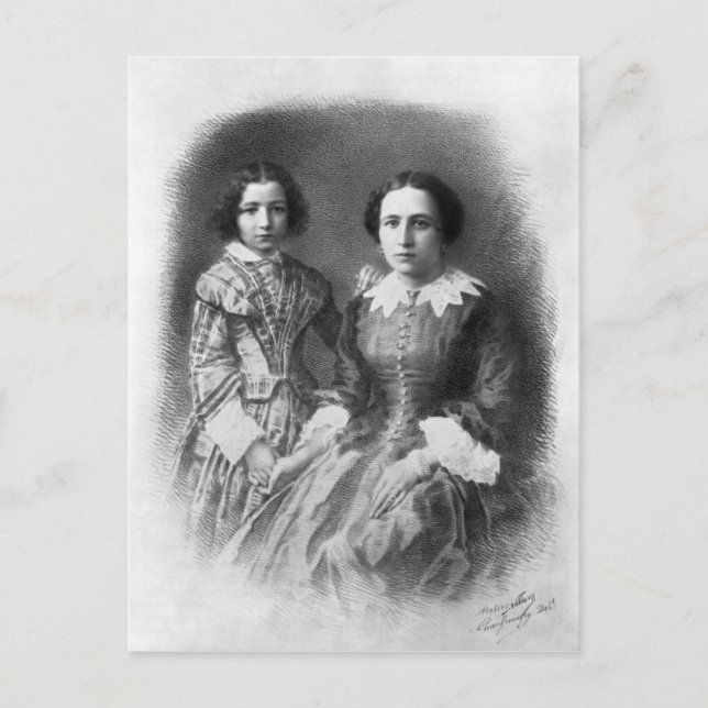Sarah Bernhardt and her mother? Postcard (Front)
