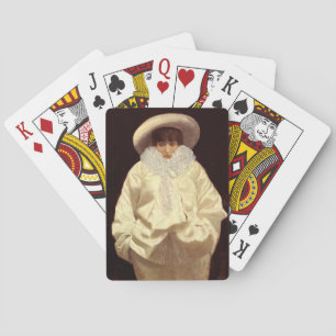 Sarah Bernhardt as Pierrot Playing Cards