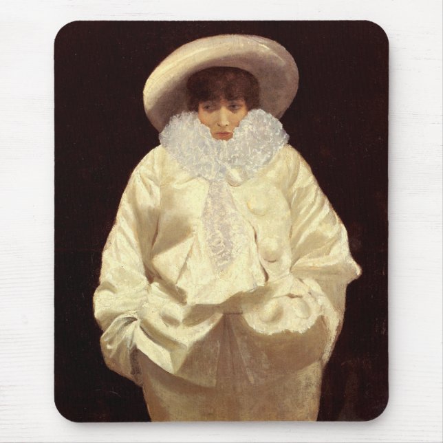 Sarah Bernhardt as Pierrot (Sad Clown) Mouse Pad (Front)