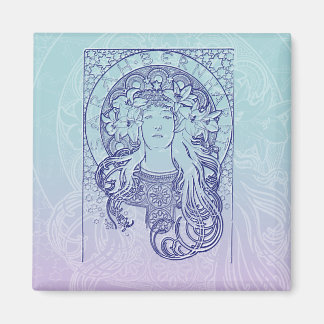 Sarah Bernhardt by Mucha  Magnet