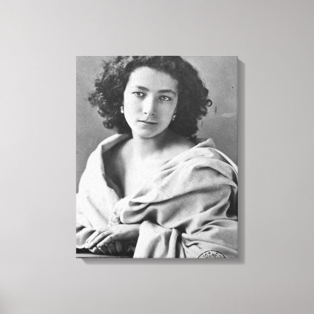 Sarah Bernhardt  in costume, c.1860 Canvas Print (Front)