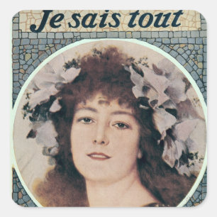 Sarah Bernhardt in Gismonda Square Sticker