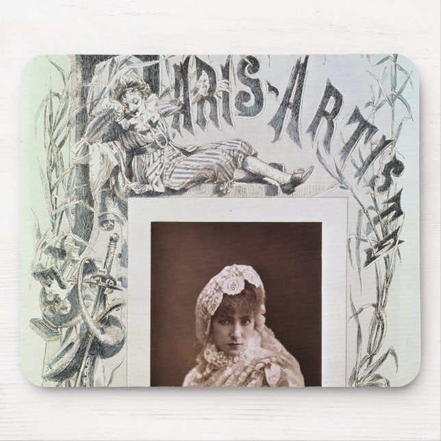 Sarah Bernhardt  in the role of Marion Delorme Mouse Pad (Front)
