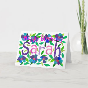'Sarah' Birthday Card