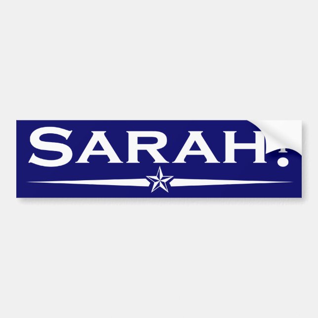 Sarah Bumper Sticker (Front)