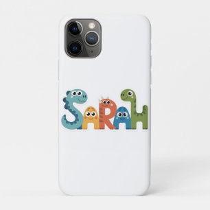 Sarah Dinosaur Name Cute Dino Letters Design Case-Mate iPhone Case