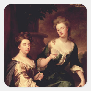 Sarah, Duchess of Marlborough playing Square Sticker