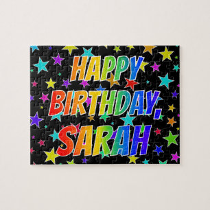 "SARAH" First Name, Fun "HAPPY BIRTHDAY" Jigsaw Puzzle