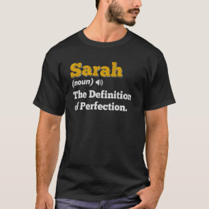 Sarah Gift Name Personalised Birthday Name Definit T-Shirt