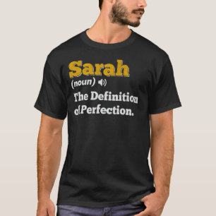 Sarah Gift Name Personalised Birthday Name Definit T-Shirt