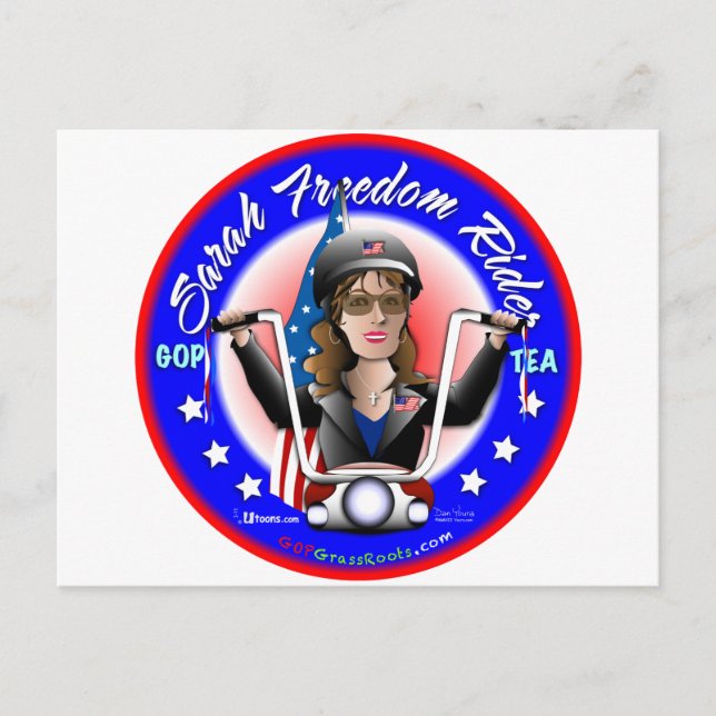 Sarah Liberty Rider Postcard (Front)