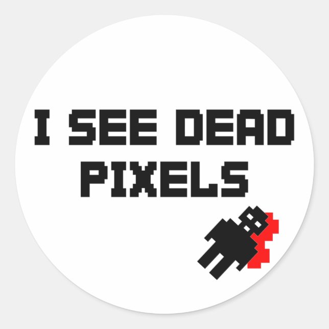 Sarah Marshall Dead Pixels Classic Round Sticker (Front)