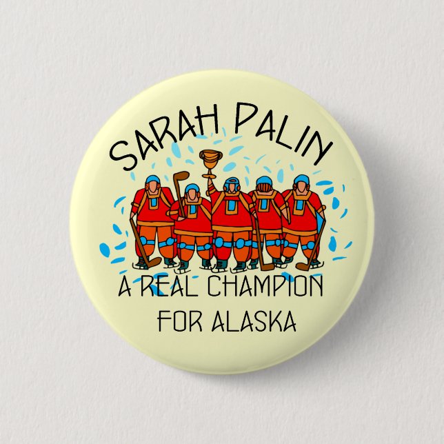 SARAH PALIN 6 CM ROUND BADGE (Front)