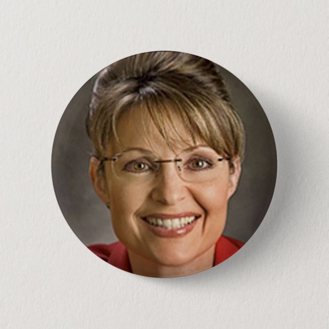 SARAH PALIN 6 CM ROUND BADGE (Front)