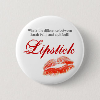Sarah Palin and a Pit Bull 6 Cm Round Badge