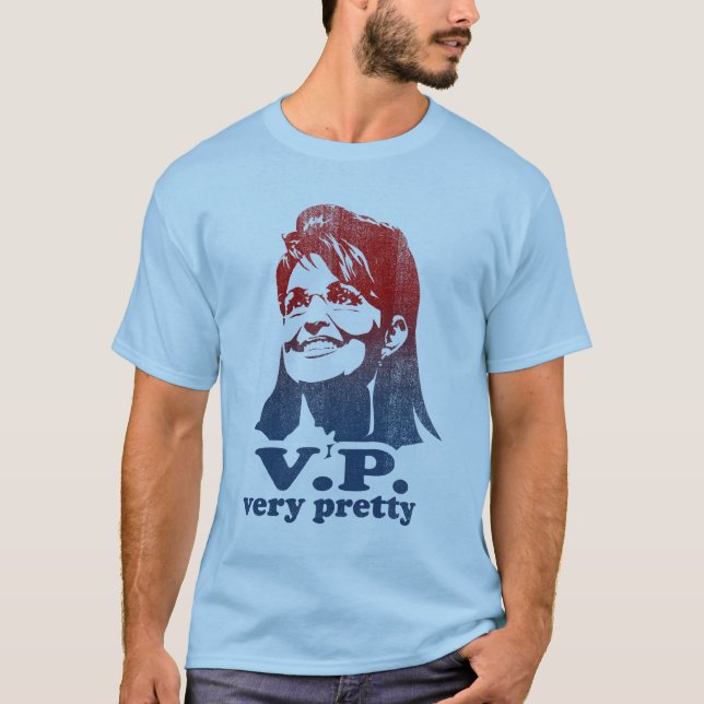 Sarah Palin distressed V.P. very pretty t-shirt (Front)