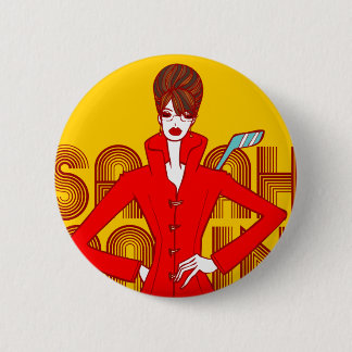 Sarah Palin Fashion Style Doodle Art Button