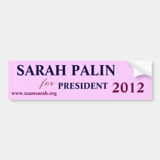 SARAH PALIN FOR PRESIDENT 2012 BUMPER STICKER
