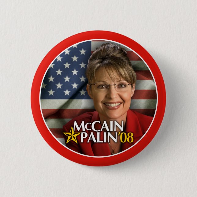 Sarah Palin Photo Button (Front)