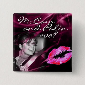 Sarah Palin Pink Lip Button