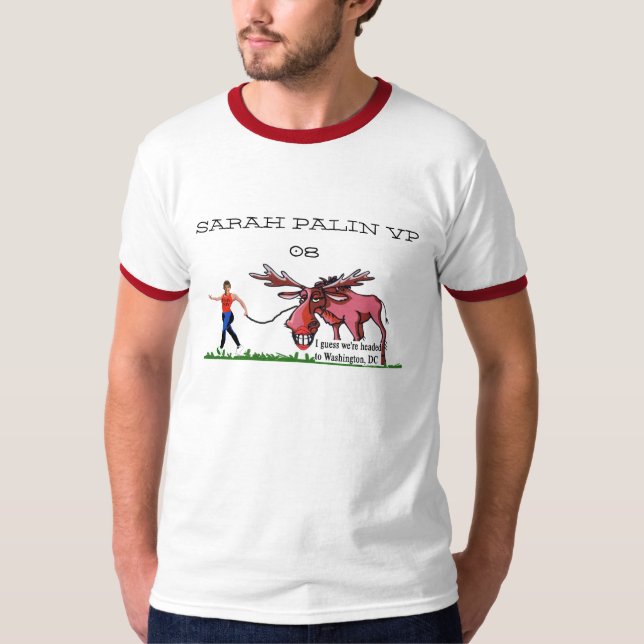 Sarah Palin VP and Moose T shirt (Front)