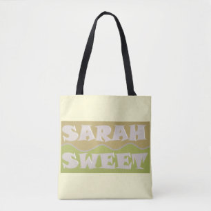 Sarah Sweet design light green sand colours Tote Bag