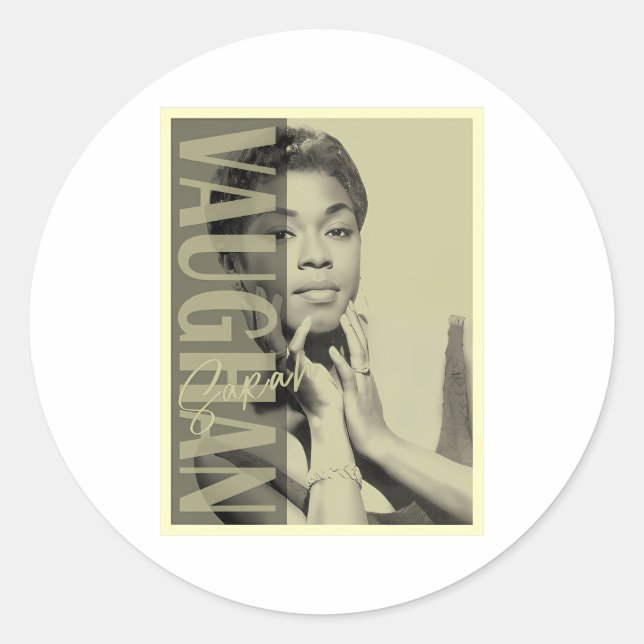 Sarah Vaughan Classic Round Sticker (Front)