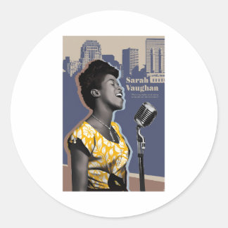 Sarah Vaughan Classic Round Sticker