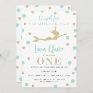 Sarah's Custom Mermaid Invitations