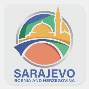 Sarajevo Bosnia and Herzegovina Square Sticker