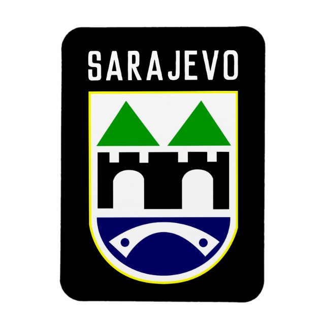 Sarajevo coat of arms, Bosnia and Herzegovina Magnet (Vertical)