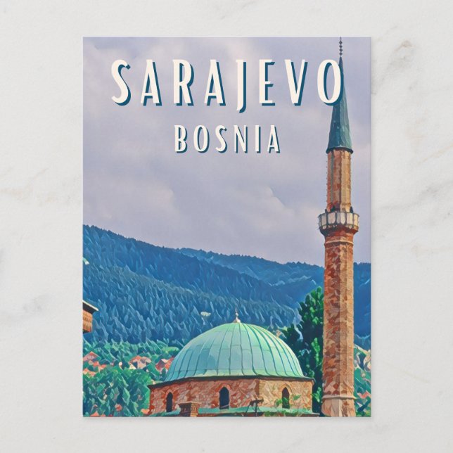 Sarajevo, historic city of Bosnia and Herzegovina Postcard (Front)