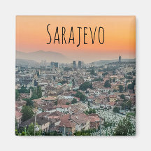 Sarajevo landscape from the top magnet