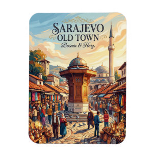 Sarajevo Old Town Bosnia & Herz. Magnet