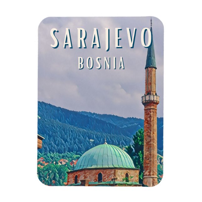Sarajevo, ville historique de Bosnie-Herzégovine Magnet (Vertical)