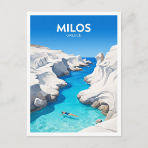 Sarakiniko Beach Adamas Greece Keepsake Postcard