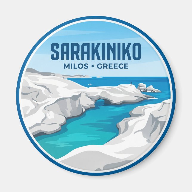 Sarakiniko Beach Greece Magnet (Front)