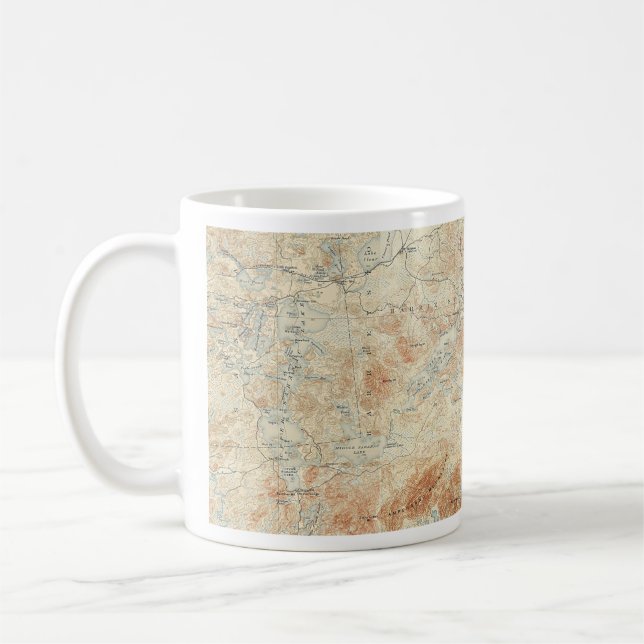 Saranac Lake Chain (Lower, Middle and Upper Lakes) Coffee Mug (Left)