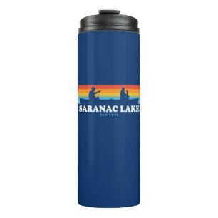 Saranac Lake New York Canoe Thermal Tumbler