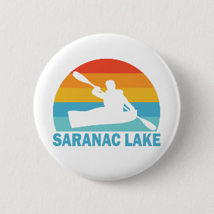 Saranac Lake New York Kayak 6 Cm Round Badge