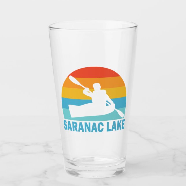 Saranac Lake New York Kayak Glass (Front)