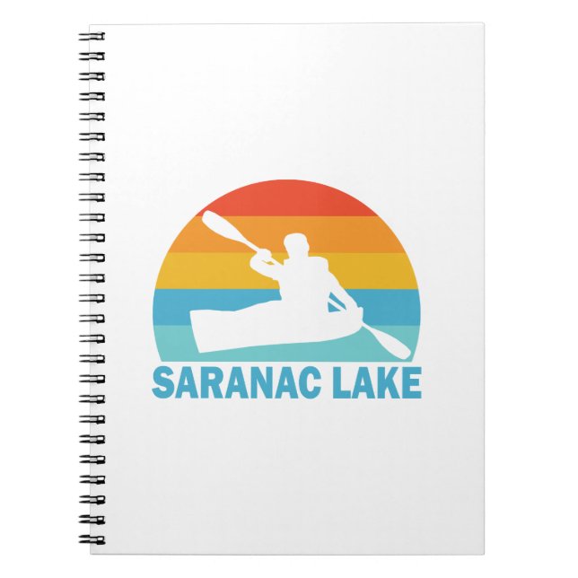 Saranac Lake New York Kayak Notebook (Front)