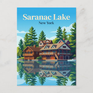 Saranac Lake New York Postcard