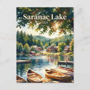 Saranac Lake, New York, USA USA Postcard